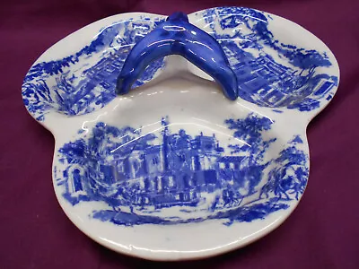 Buy ANTIQUE Hors D'oeuvre Blue And White Dish. ( SPODE?) • 24.99£