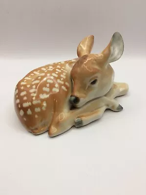 Buy USSR Lomonosov Porcelain Figurine - Fawn Deer Large In Excellent Condition • 15£