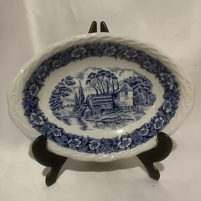 Buy Countryside  W H Grindley Staffordshire Small Blue And White Bowl • 3.99£