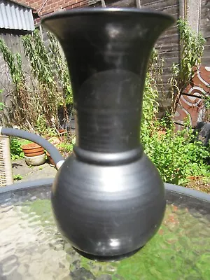 Buy Large Prinknash Studio Pottery Dark Grey Lustre Vase • 9.99£