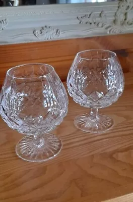 Buy Royal Brierley 2 Brandy Glasses In Cut Crystal Glass. • 15£