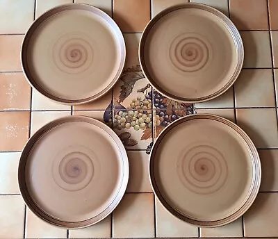 Buy 4 X Purbeck Pottery Poole  Dinner Plates.  Toast Pattern 10.5  (26.5cms) • 12£