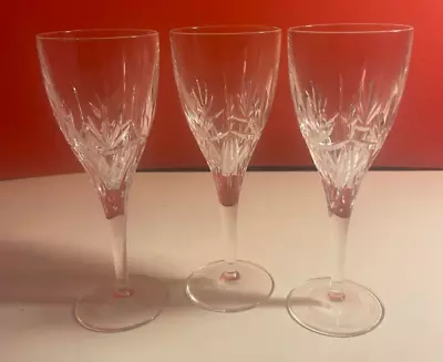 Buy Edinburgh Crystal Ayr Cut Pattern Wine Glasses Set Of 3, Etched, Drinkware • 30£