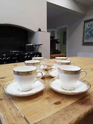 Buy 6 X Minton CALIPH Coffee Cups And Saucers • 24.95£