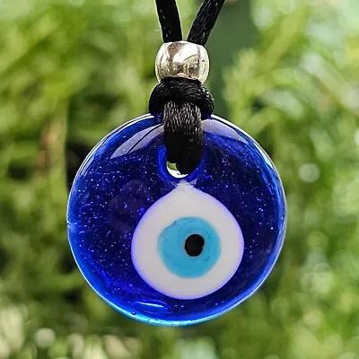 Buy Evil Eye Pendant Lucky Necklace Protection Corded Glass Kabbalah Nazar Turkish • 3.95£