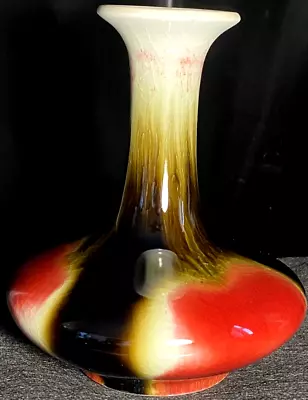 Buy Chinese Oxblood Flambé Glaze Sang De Boeuf Porcelain Pottery Vase FINE MINT • 83.83£