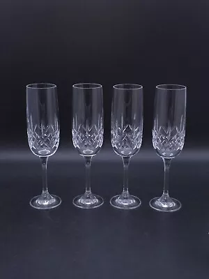 Buy Hand Cut Crystal Champagne Flutes-Set Of 4 • 39.90£