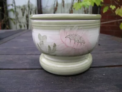 Buy Vintage Hand Painted Green Pink Jersey Pottery Studio Pottery Rose Bowl Vase • 7.99£
