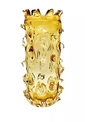 Buy Vintage Brutalist Glass Thorn Vase 26cm • 47.99£
