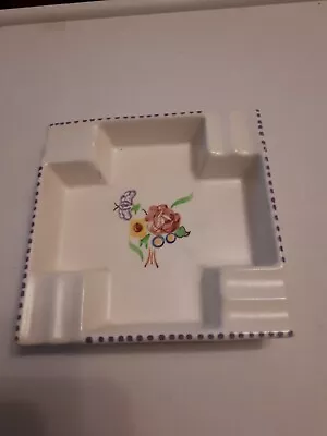Buy A Poole Pottery Hand Painted Ashtray In RZ Design • 16.99£