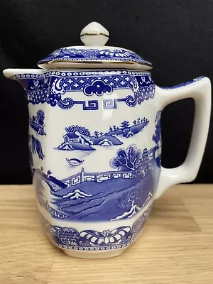 Buy Wade/Ringtons, Maling Hexagonal Willow Pattern 6'' Lidded Hot Water Tea Jug EXC • 8.99£