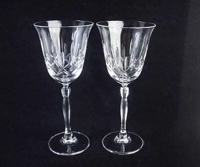 Buy Pair Of Gleneagles Crystal SOLWAY MODERN CLASSIC Tall Wine Goblet Glasses 8 H • 12.99£