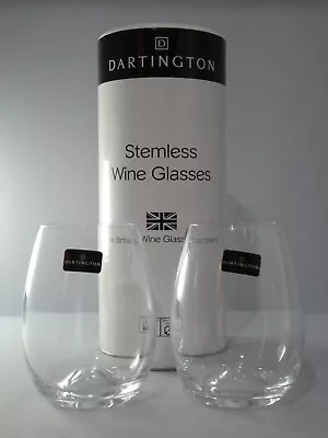 Buy Dartington Crystal Pair Of Stemless Wine Glasses The British Wine Glass Company • 14.99£