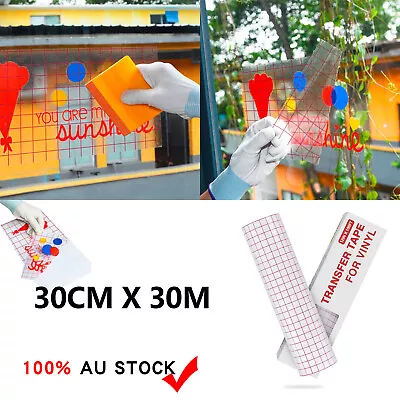 Buy Clear Vinyl Application Transfer Paper Tape For Wall Craft Art Decal Multi-size • 28.99£