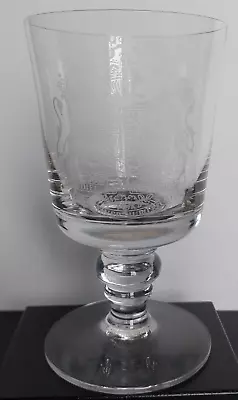 Buy Wedgwood Glass Goblet Commemorative Coat Of Arms Queen Elizabeth Silver Jubilee • 7.50£