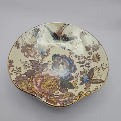 Buy Rare Maling Lustreware Bowl Birds And Fauna Design 6450RM Butterfly Peacock • 16.99£