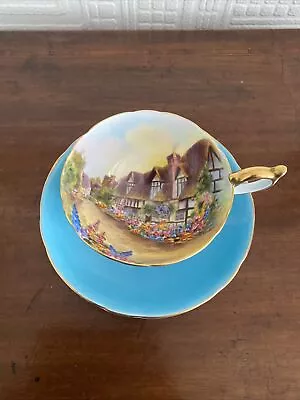 Buy Rare Aynsley Wyre Village Cup & Saucer - Signed Bagnall • 150£