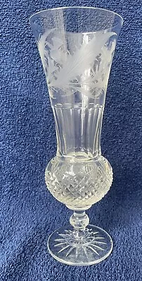 Buy Richardson Or Edinburgh Crystal Thistle Vase Approx 21.5cms (8 1/2 ) High • 74.97£