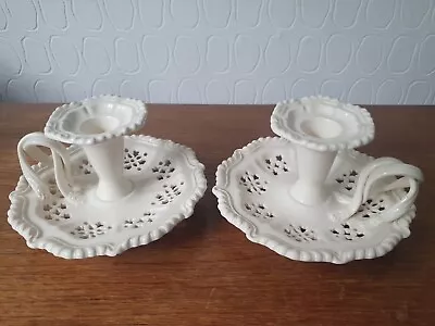 Buy 2 Classical Creamware Candleholders   • 19.99£