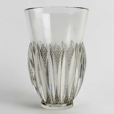 Buy Gerardmer White Glass Patina Grey René Lalique R.Lalique Stained Glass Vase • 2,065.47£