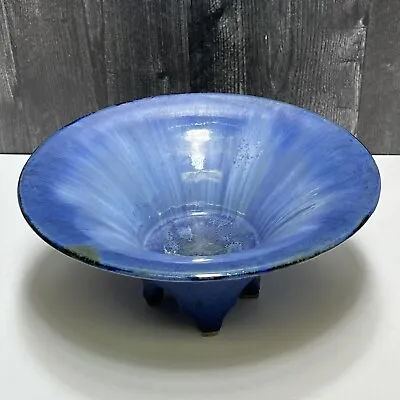 Buy Antique Fulper Pottery Chinese Blue Flambe Glaze Quad Footed Bowl 1910 • 209.68£