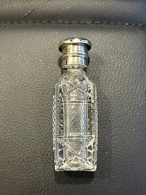 Buy Silver Top And Cut Glass Bottle  • 7£