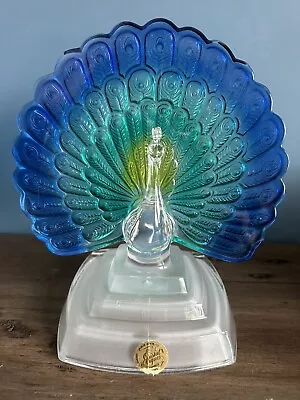 Buy Vintage Cristal D’Arques Peacock Ornament French Lead Crystal Glass Figurine  • 15£