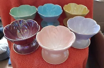 Buy * 6 X Beautiful Vintage Beswick Lustre-Ware - Fruit / Sundae / Ice Cream Bowls * • 40£