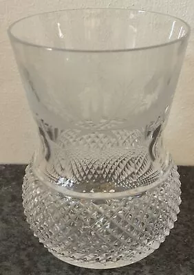 Buy Superb EDINBURGH THISTLE CRYSTAL Cut GLASS 3&7/8  WHISKEY TUMBLER GLASS 3 Av. • 90£