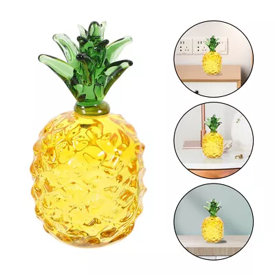 Buy Small Crystal Pineapple Statue Living Room Tabletop Crystal Pineapple Ornament • 10.37£