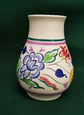 Buy Vintage Poole Pottery Flowers BN Pattern Hand Painted Vase, Signed, 16cm High • 19.99£