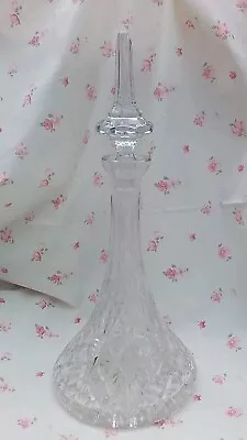 Buy Large Vintage Cut Crystal Wine Decanter Steeple Stopper Potential Lamp ? • 17.99£