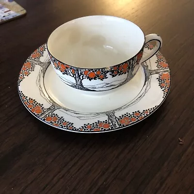 Buy Crown Ducal Porcelain Tea / Side Plate  & Tea Cup Orange Tree • 5.50£