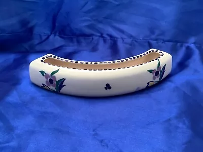 Buy Poole Pottery Hand Painted Posy Holder -  Curved Shaped. • 8£