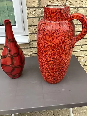 Buy Vintage Chic Red Floor Vase, ScheurichFrom 1970s • 55£