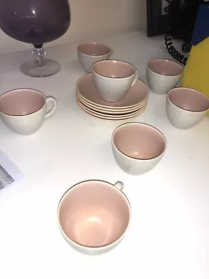 Buy Poole Pottery Twintone Coffee Set Pink Magnolia C81 Vintage 1940s • 15£