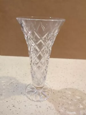 Buy Vintage Cut Glass Crystal Pedestal Vase A301 • 4.50£
