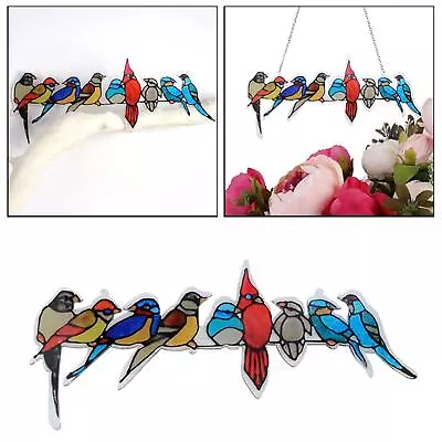Buy Lovely Hummingbirds Stained Glass Ornaments  Panel Girl's Hanging • 4.62£