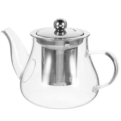 Buy 400 Ml High Borosilicate Glass Teaware Teapot Stovetop Kettle Clear Set • 12.45£