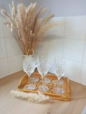 Buy Royal Doulton Cut Crystal Clear Wine Glasses Very Good Condition X 6  • 48.98£