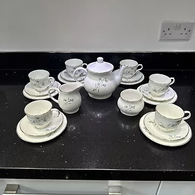 Buy Vintage Sadler Wellington Harebell 21 Piece Tea Set Teapot 6 Cups Saucer Plates • 49.99£