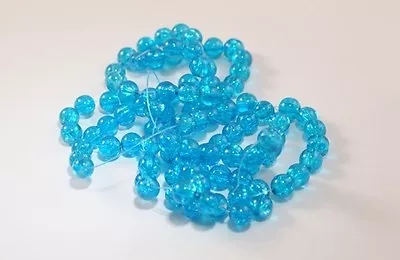 Buy Jewellery Making Craft Round Crackle Glass Beads BUY ONE PACK GET ONE PACK FREE! • 21.18£