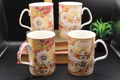 Buy Royal Albert High Tea Fine China Tea/Coffee Mugs  Lady Carlyle  Set Of 4 • 37.26£