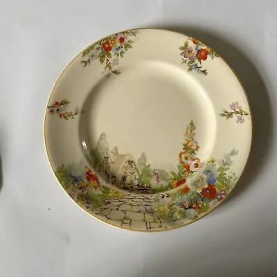 Buy Vintage 1930s Hampton Ivory Plate Old England Gardens Side Plate • 5£