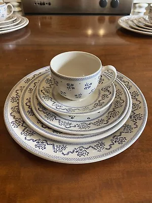 Buy Vintage Laura Ashley 'Petite Fleur' Blue Pattern Cup & Saucer & 3 Plates • 10£