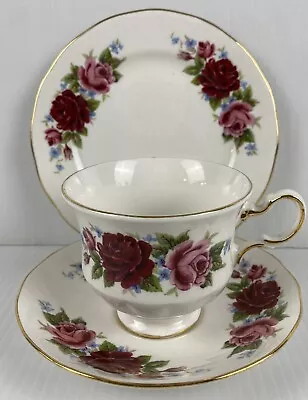 Buy Queen Anne Fine Bone China Teacup, Saucer & Plate Trio Made In Eng Patt #8637 • 21.38£