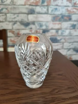 Buy Royal Doulton International Crystal Cut Glass Temple Vase 18cm Tall Czech Repub • 30£
