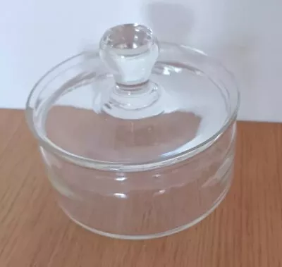 Buy Glass Container Dish Jar Lid Round Storage Decor  • 9.95£