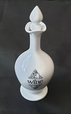Buy Vintage Burleigh ICTC White Ceramic Wine Decanter With Stop Made In England 12  • 19.99£