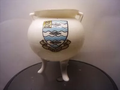 Buy Clovelly Crested China Cauldron 6 Cm Goss • 8£